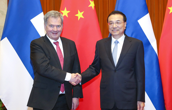 李克强会见芬兰总统尼尼斯托