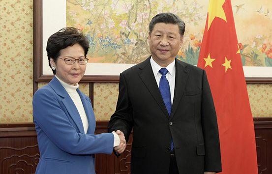 习近平会见来京述职的林郑月娥